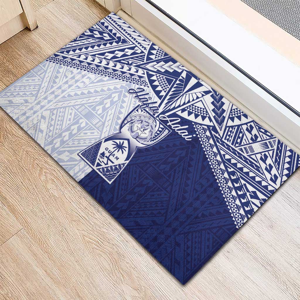 Northern Mariana Islands And Guam Rubber Doormat Latte Stone With Tribal Pattern LT05 - Polynesian Pride
