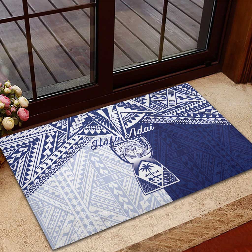 Northern Mariana Islands And Guam Rubber Doormat Latte Stone With Tribal Pattern LT05 - Polynesian Pride