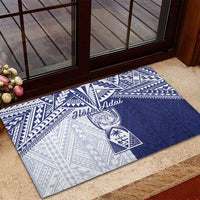 Northern Mariana Islands And Guam Rubber Doormat Latte Stone With Tribal Pattern LT05 - Polynesian Pride