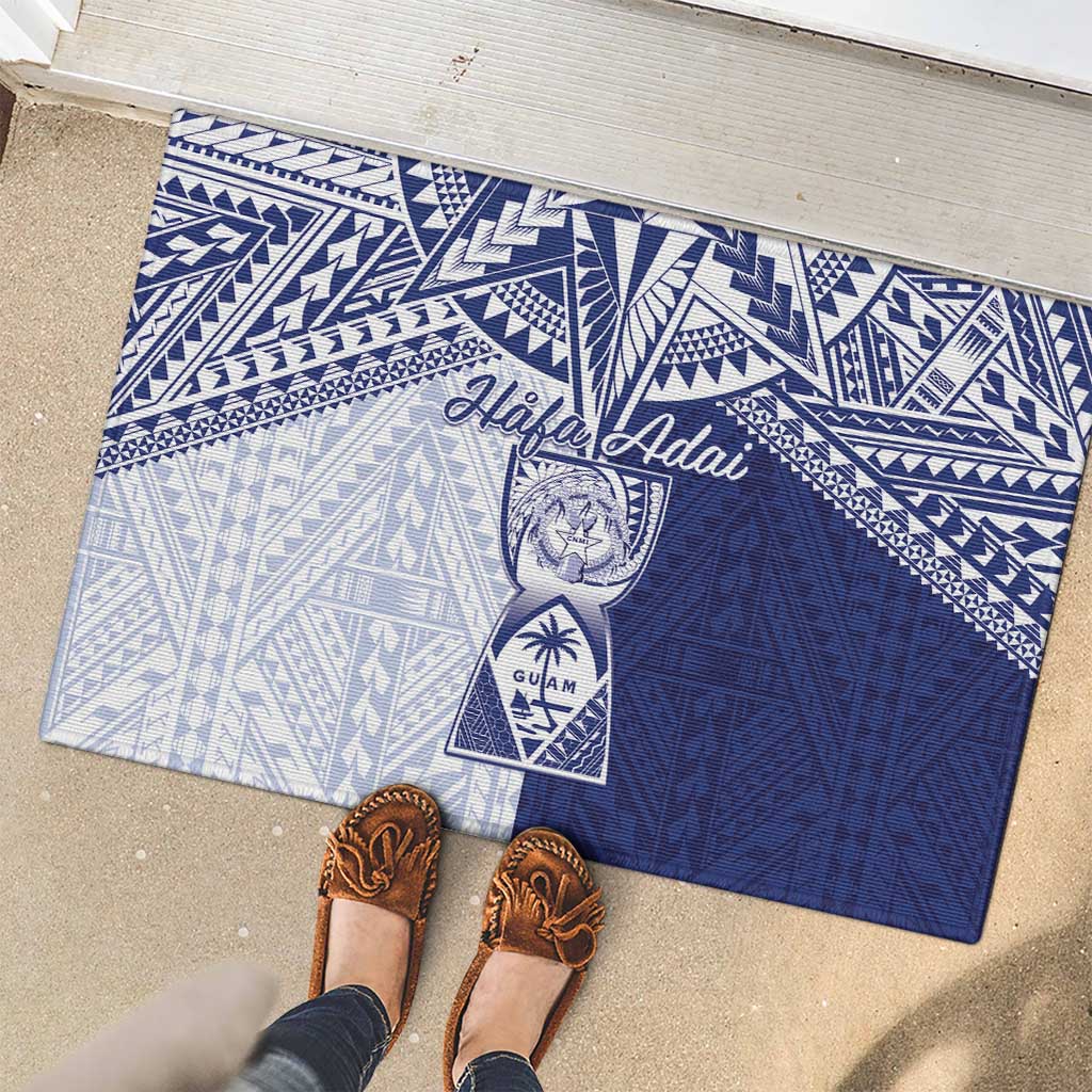Northern Mariana Islands And Guam Rubber Doormat Latte Stone With Tribal Pattern LT05 - Polynesian Pride