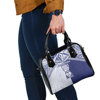 Northern Mariana Islands And Guam Shoulder Handbag Latte Stone With Tribal Pattern LT05 - Polynesian Pride