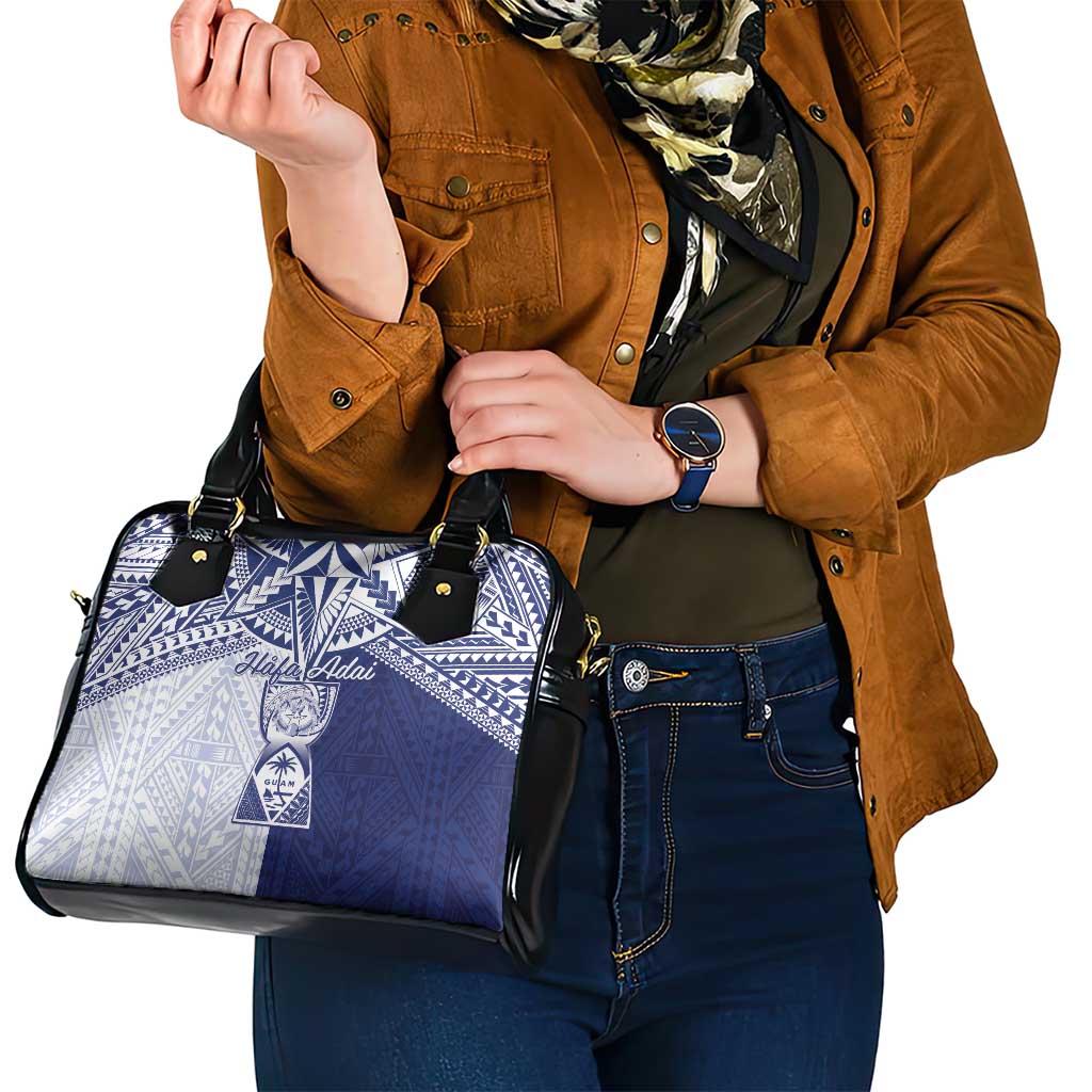 Northern Mariana Islands And Guam Shoulder Handbag Latte Stone With Tribal Pattern LT05 - Polynesian Pride