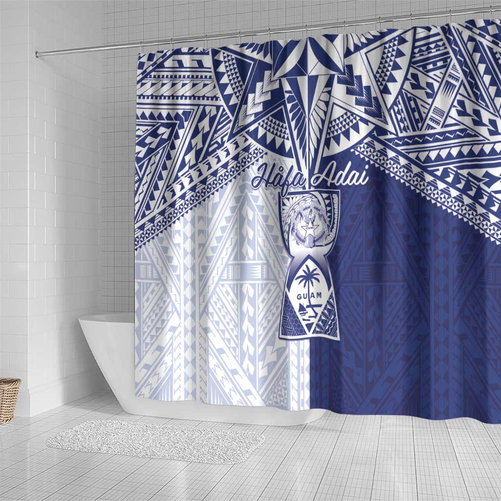 Northern Mariana Islands And Guam Shower Curtain Latte Stone With Tribal Pattern LT05 - Polynesian Pride