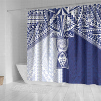 Northern Mariana Islands And Guam Shower Curtain Latte Stone With Tribal Pattern LT05 - Polynesian Pride