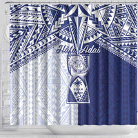 Northern Mariana Islands And Guam Shower Curtain Latte Stone With Tribal Pattern LT05 - Polynesian Pride