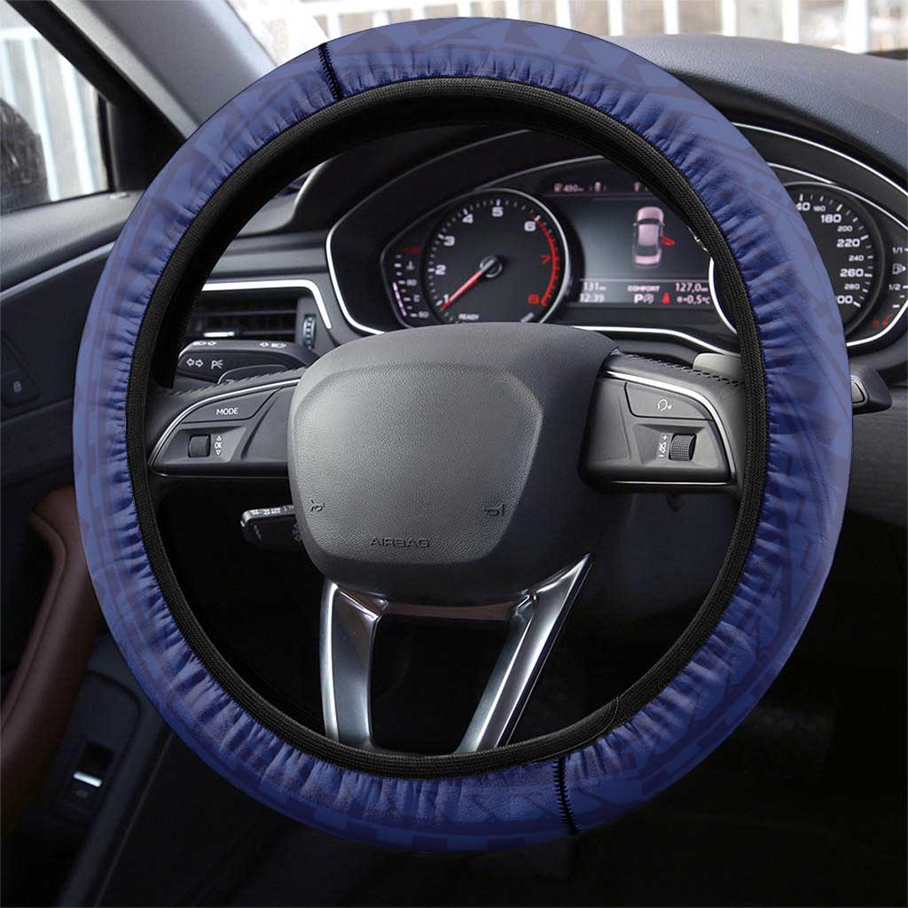Northern Mariana Islands And Guam Steering Wheel Cover Latte Stone With Tribal Pattern LT05 - Polynesian Pride