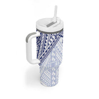 Northern Mariana Islands And Guam Tumbler With Handle Latte Stone With Tribal Pattern LT05 - Polynesian Pride