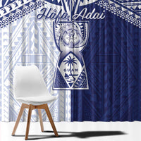 Northern Mariana Islands And Guam Window Curtain Latte Stone With Tribal Pattern LT05 - Polynesian Pride