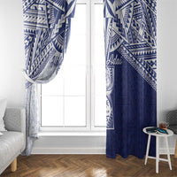 Northern Mariana Islands And Guam Window Curtain Latte Stone With Tribal Pattern LT05 - Polynesian Pride