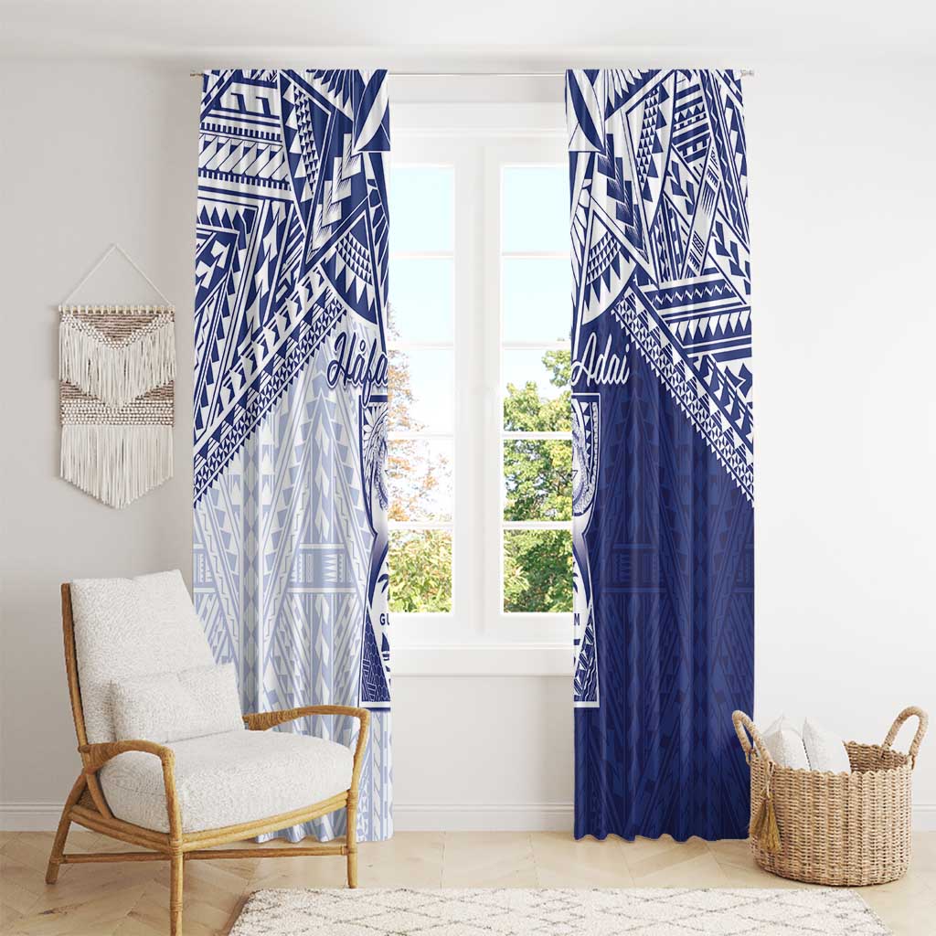 Northern Mariana Islands And Guam Window Curtain Latte Stone With Tribal Pattern LT05 - Polynesian Pride