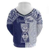Personalised Northern Mariana Islands And Guam Zip Hoodie Latte Stone With Tribal Pattern LT05 - Polynesian Pride
