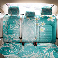 Polynesian Jellyfish Back Car Seat Cover With Plumeria Teal LT05 - Polynesian Pride