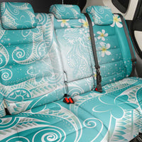 Polynesian Jellyfish Back Car Seat Cover With Plumeria Teal LT05 - Polynesian Pride