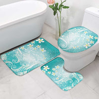 Polynesian Jellyfish Bathroom Set With Plumeria Teal LT05 - Polynesian Pride