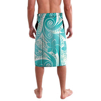 Polynesian Jellyfish Lavalava With Plumeria Teal LT05 - Polynesian Pride