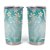 Polynesian Jellyfish Tumbler Cup With Plumeria Teal LT05 Teal - Polynesian Pride