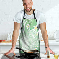 Polynesian Jellyfish Apron With Plumeria Green