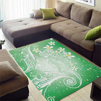 Polynesian Jellyfish Area Rug With Plumeria Green LT05 - Polynesian Pride