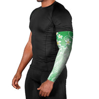 Polynesian Jellyfish Arm Sleeves With Plumeria Green LT05 - Polynesian Pride