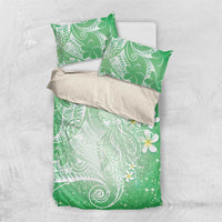 Polynesian Jellyfish Bedding Set With Plumeria Green LT05 US Twin 172cm x 218cm Green - Polynesian Pride