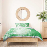 Polynesian Jellyfish Bedding Set With Plumeria Green LT05 - Polynesian Pride