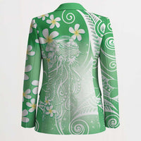 Polynesian Jellyfish Blazer With Plumeria Green LT05 - Polynesian Pride