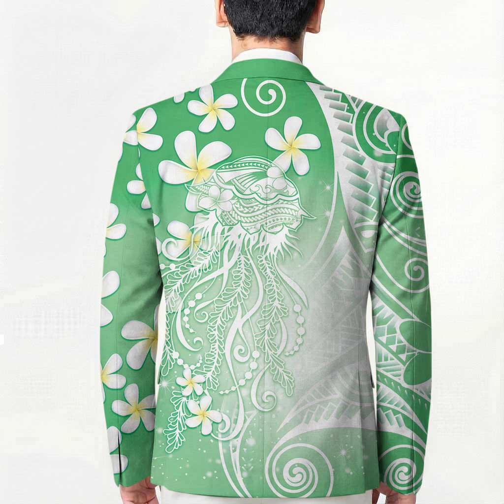 Polynesian Jellyfish Blazer With Plumeria Green LT05 - Polynesian Pride