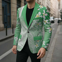 Polynesian Jellyfish Blazer With Plumeria Green LT05 - Polynesian Pride