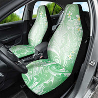 Polynesian Jellyfish Car Seat Cover With Plumeria Green LT05 - Polynesian Pride