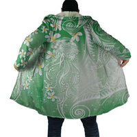 Polynesian Jellyfish Cloak With Plumeria Green LT05 - Polynesian Pride