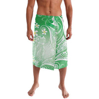 Polynesian Jellyfish Lavalava With Plumeria Green