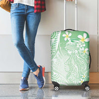 Polynesian Jellyfish Luggage Cover With Plumeria Green LT05 - Polynesian Pride