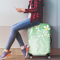 Polynesian Jellyfish Luggage Cover With Plumeria Green LT05 - Polynesian Pride