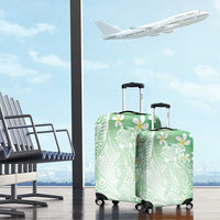 Polynesian Jellyfish Luggage Cover With Plumeria Green LT05 - Polynesian Pride
