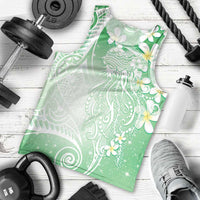 Polynesian Jellyfish Men Tank Top With Plumeria Green LT05 - Polynesian Pride