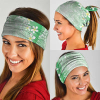 Polynesian Jellyfish Neck Gaiter With Plumeria Green