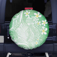 Polynesian Jellyfish Spare Tire Cover With Plumeria Green LT05 No hole Green - Polynesian Pride