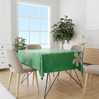 Polynesian Jellyfish Tablecloth With Plumeria Green LT05 - Polynesian Pride