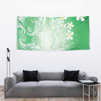 Polynesian Jellyfish Tapestry With Plumeria Green LT05 - Polynesian Pride