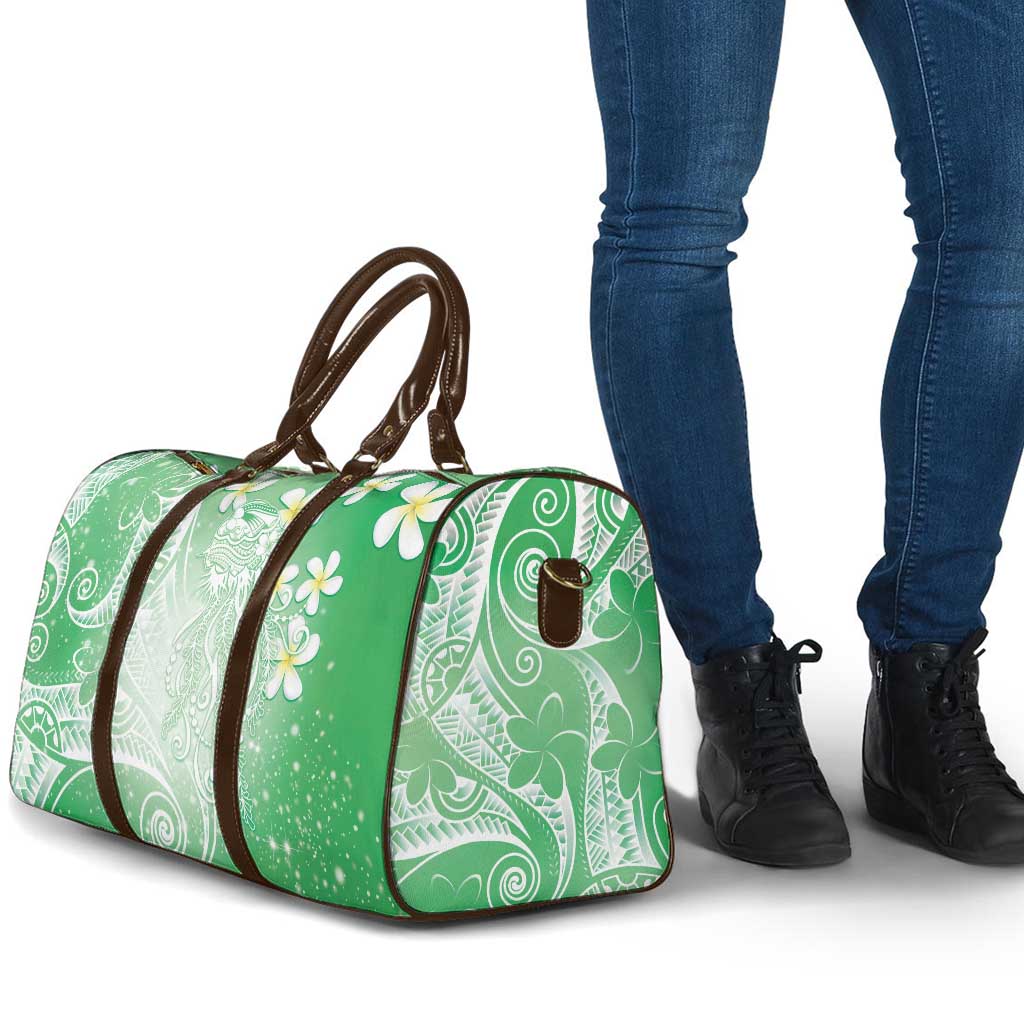 Polynesian Jellyfish Travel Bag With Plumeria Green LT05 - Polynesian Pride