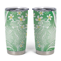 Polynesian Jellyfish Tumbler Cup With Plumeria Green LT05 Green - Polynesian Pride