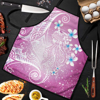 Polynesian Jellyfish Apron With Plumeria Pink LT05 Pink - Polynesian Pride