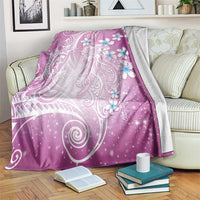 Polynesian Jellyfish Blanket With Plumeria Pink LT05 Pink - Polynesian Pride