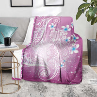 Polynesian Jellyfish Blanket With Plumeria Pink LT05 - Polynesian Pride