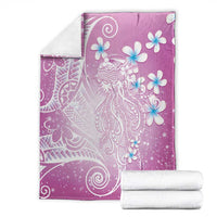 Polynesian Jellyfish Blanket With Plumeria Pink LT05 - Polynesian Pride