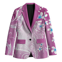 Polynesian Jellyfish Blazer With Plumeria Pink LT05 Unisex Pink - Polynesian Pride