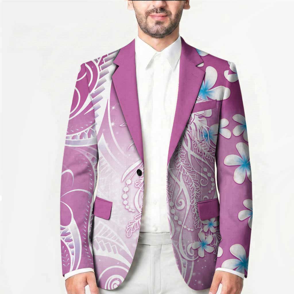 Polynesian Jellyfish Blazer With Plumeria Pink LT05 - Polynesian Pride