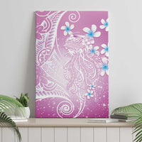 Polynesian Jellyfish Canvas Wall Art With Plumeria Pink LT05 - Polynesian Pride