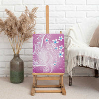 Polynesian Jellyfish Canvas Wall Art With Plumeria Pink LT05 - Polynesian Pride