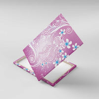 Polynesian Jellyfish Canvas Wall Art With Plumeria Pink LT05 With Frame Pink - Polynesian Pride